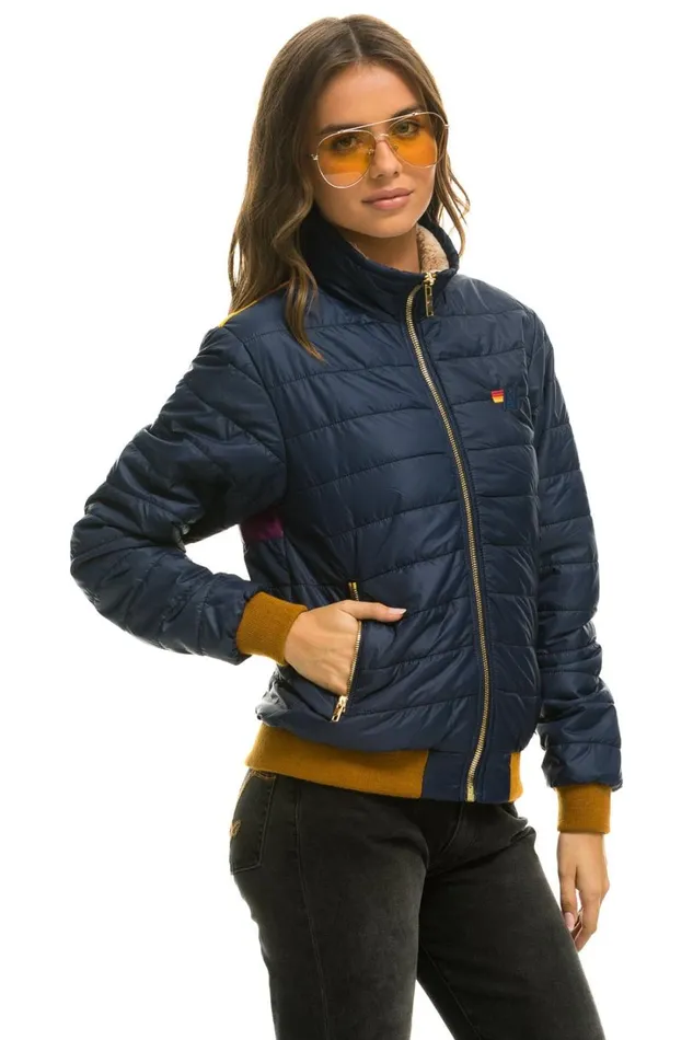 Women Outerwear Aviator Nation SUNBURST JACKET 8211 NAVY Women Outerwear Aviator Nation SUNBURST JACKET 8211 NAVY