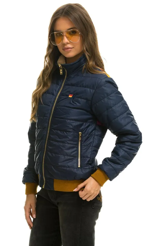 Women Outerwear Aviator Nation SUNBURST JACKET 8211 NAVY Women Outerwear Aviator Nation SUNBURST JACKET 8211 NAVY