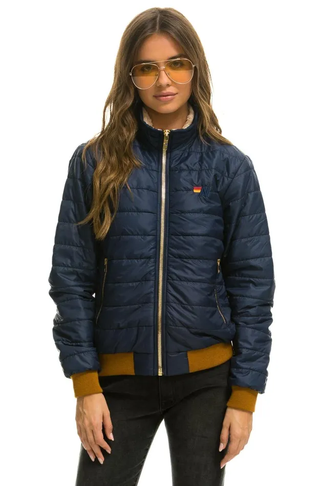 Women Outerwear Aviator Nation SUNBURST JACKET 8211 NAVY Women Outerwear Aviator Nation SUNBURST JACKET 8211 NAVY
