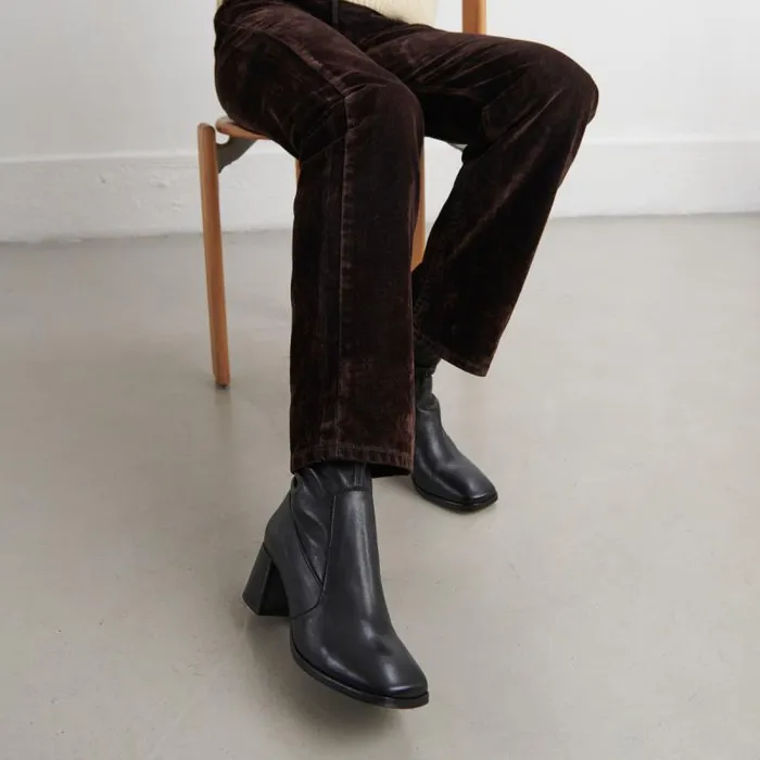 Women Ovaltoe Boots Black JONAK Ankle Boots Lowboots