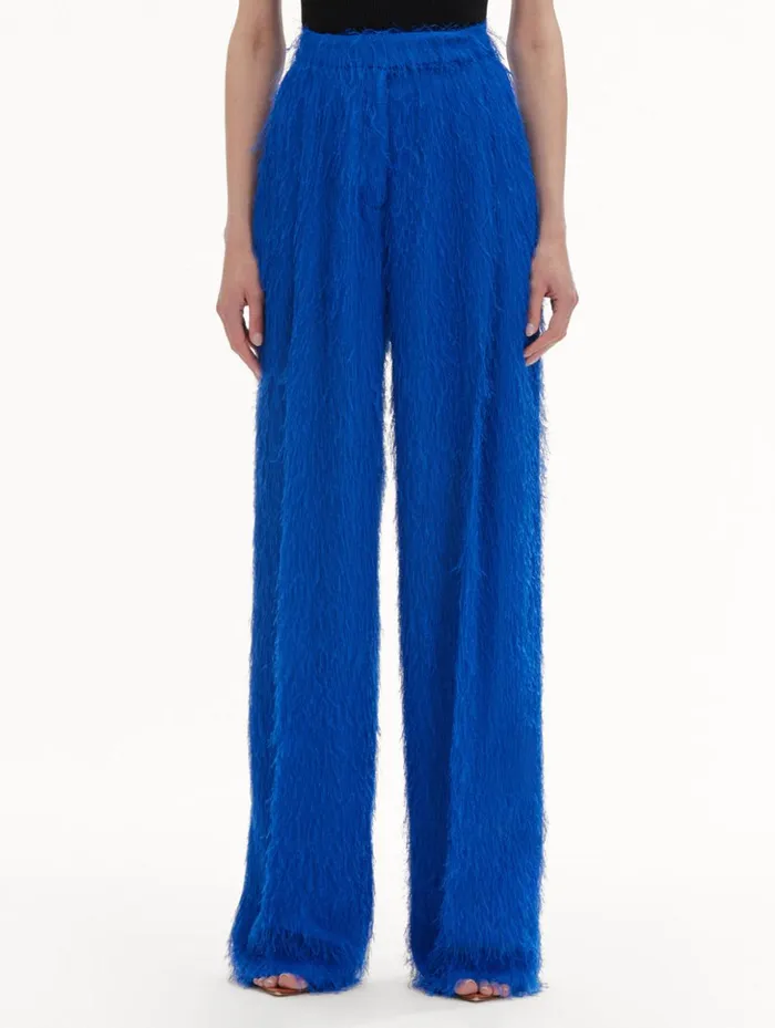 Women Pants and Skirts Oscar De La Renta Fringe Fil Coup Wide Leg Pant Lapis Women Pants and Skirts Oscar De La Renta Fringe Fil Coup Wide Leg Pant Lapis