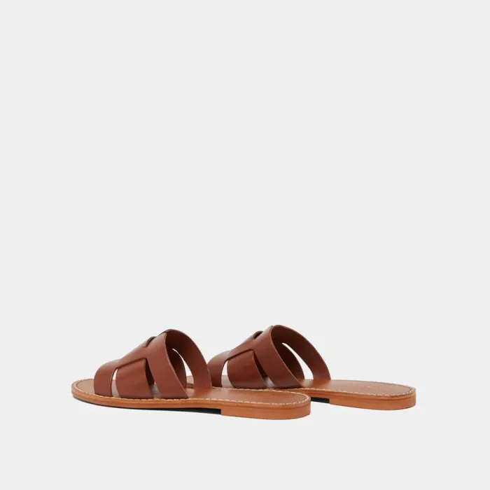Women Plagettes With Wide Straps Cognac JONAK Sandals