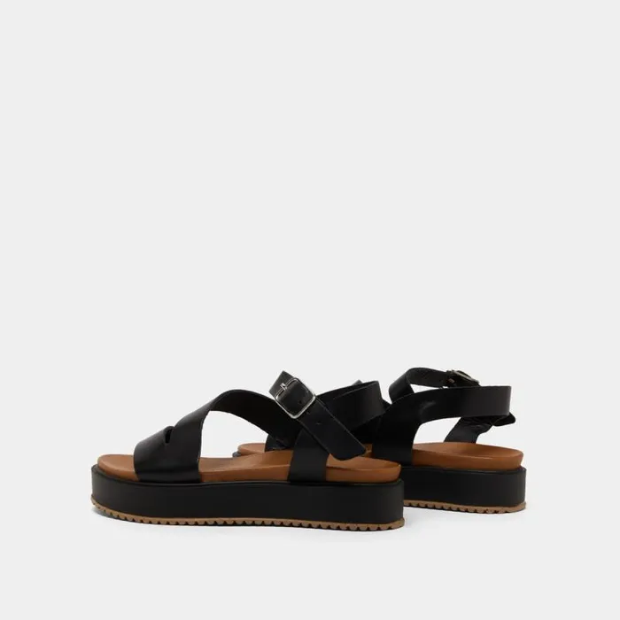 Women Platform Sandals With Straps Black JONAK Sandals