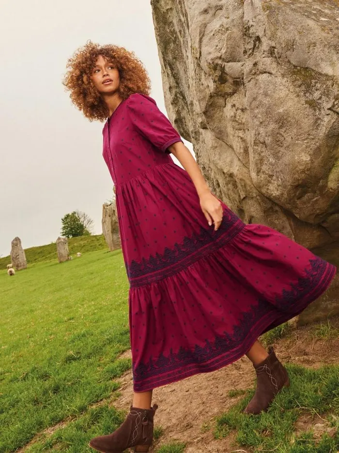 Women Polly Embroidered Midi Dress Red Multi White Stuff Dresses Women Polly Embroidered Midi Dress Red Multi White Stuff Dresses