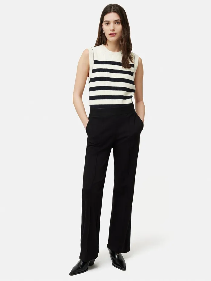 Women Ponte Jersey Trouser Black Jigsaw Trousers
