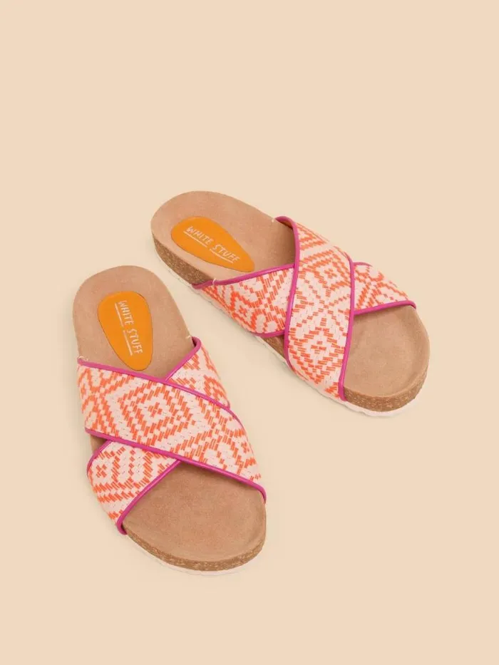 Women Poppy Footbed Sandal Orange Multi White Stuff Sandals