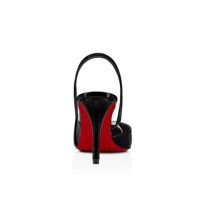 Women Posticha 80 Mm Sling Back Pumps 8211 Patent Calf Leather Et PVC 8211 Black Christian Louboutin Pumps