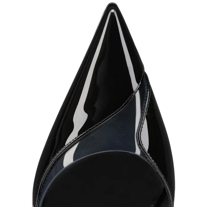 Women Posticha 80 Mm Sling Back Pumps 8211 Patent Calf Leather Et PVC 8211 Black Christian Louboutin Pumps