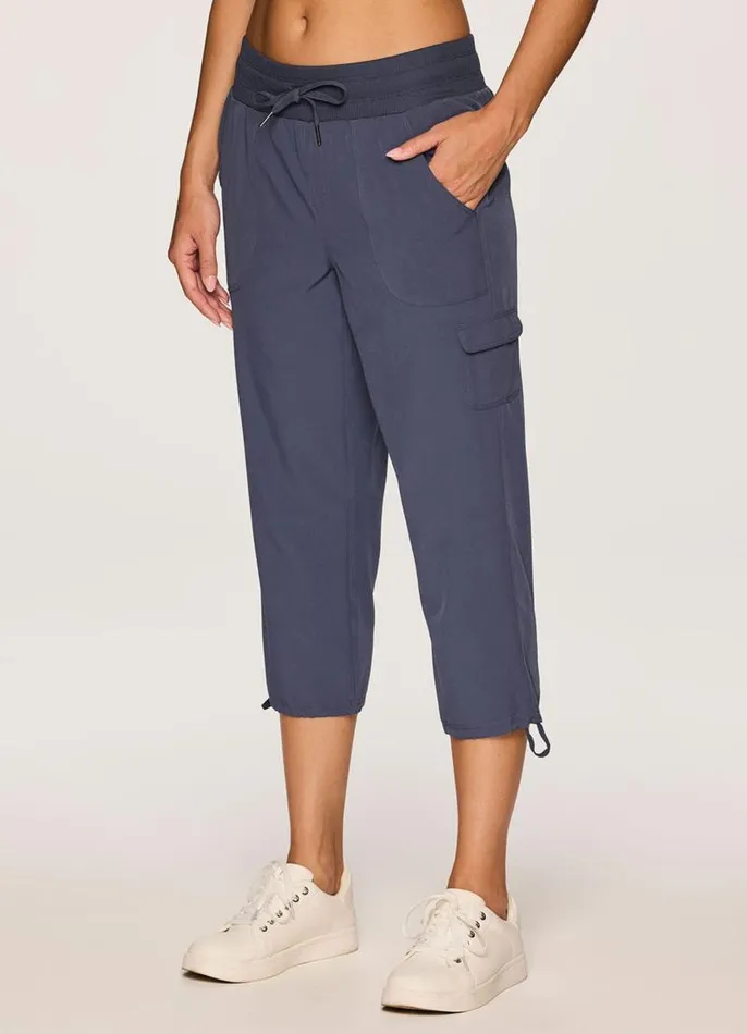 Women Prime Anywhere Cargo Capri Dark Blue RBX Active Pants
