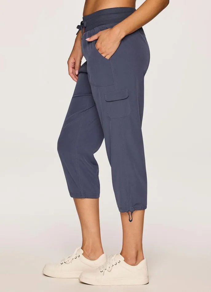 Women Prime Anywhere Cargo Capri Dark Blue RBX Active Pants