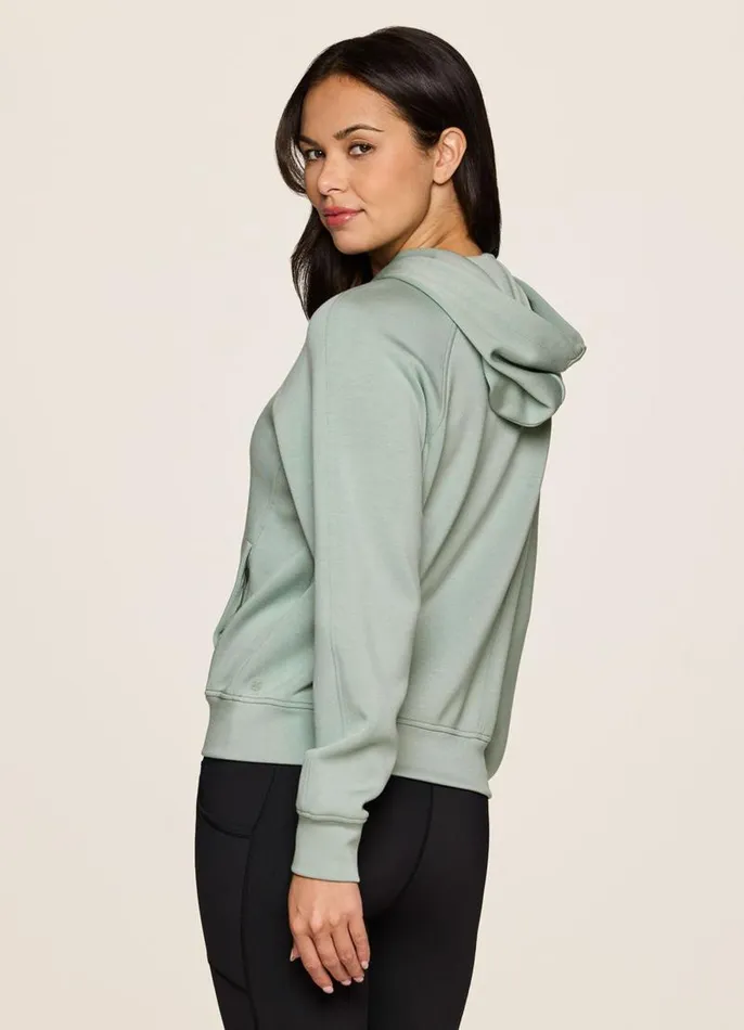 Women Recharge Scuba Hoodie Jacket Sea Glass RBX Active Sweatshirts