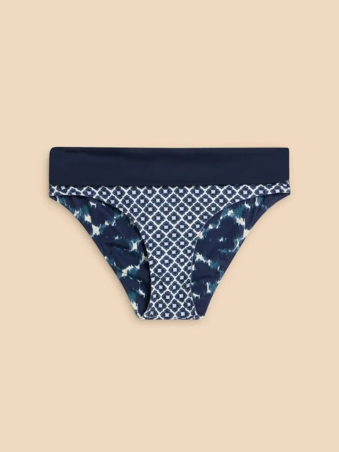 Women Reversible Fold Down Bottom Navy Multi White Stuff Swimwear Women Reversible Fold Down Bottom Navy Multi White Stuff Swimwear