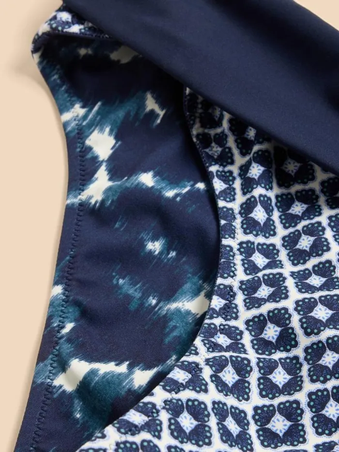 Women Reversible Fold Down Bottom Navy Multi White Stuff Swimwear Women Reversible Fold Down Bottom Navy Multi White Stuff Swimwear