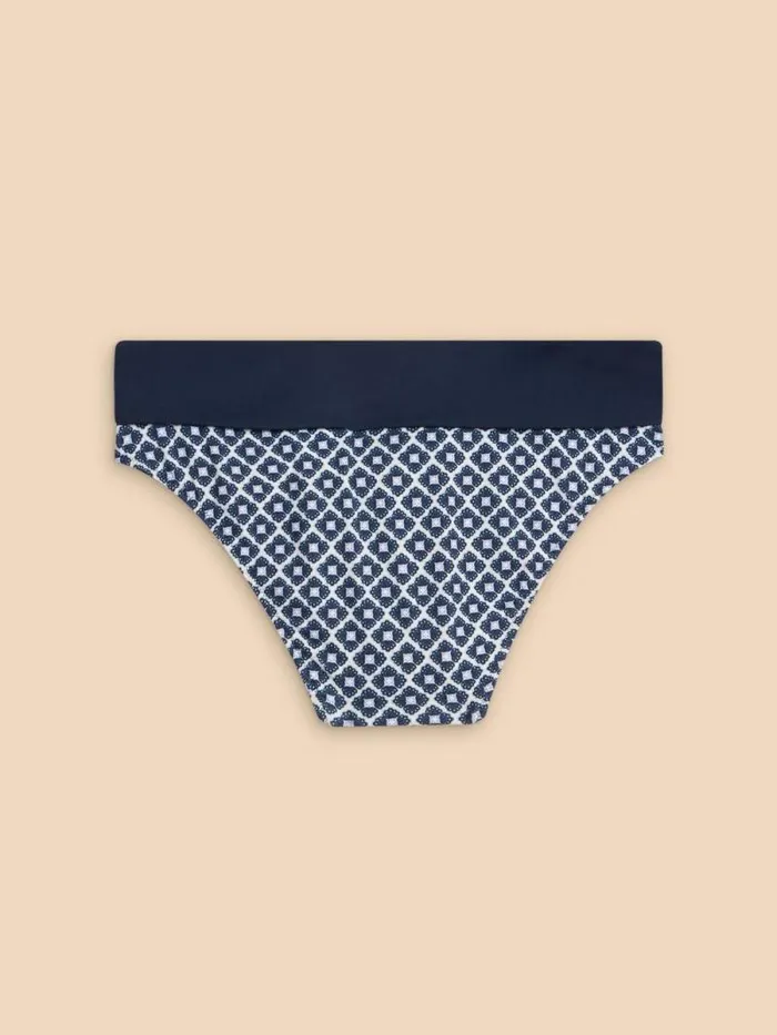 Women Reversible Fold Down Bottom Navy Multi White Stuff Swimwear Women Reversible Fold Down Bottom Navy Multi White Stuff Swimwear