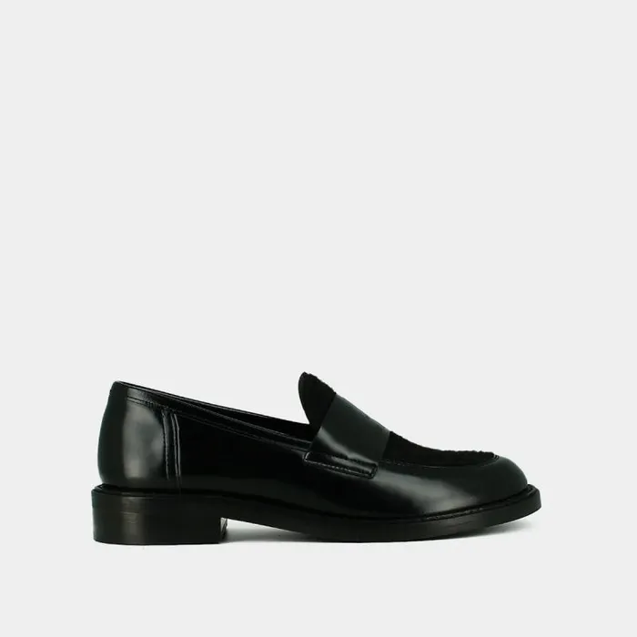 Women Roundtoed College Loafers 8211 Jonak X Schott Black JONAK Loafers Women Roundtoed College Loafers 8211 Jonak X Schott Black JONAK Loafers