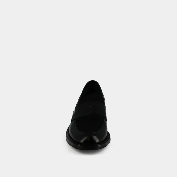 Women Roundtoed College Loafers 8211 Jonak X Schott Black JONAK Loafers Women Roundtoed College Loafers 8211 Jonak X Schott Black JONAK Loafers