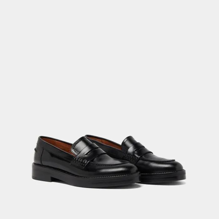Women Roundtoed Loafers Black JONAK Loafers