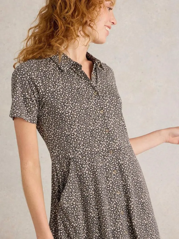 Women Rua Jersey Print Midi Dress Black Print White Stuff Dresses Women Rua Jersey Print Midi Dress Black Print White Stuff Dresses