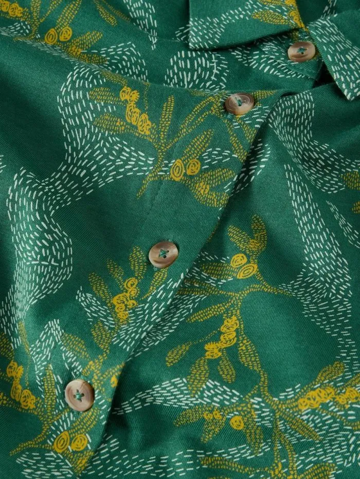 Women Rua Midi Jersey Shirt Dress Green Multi White Stuff Dresses