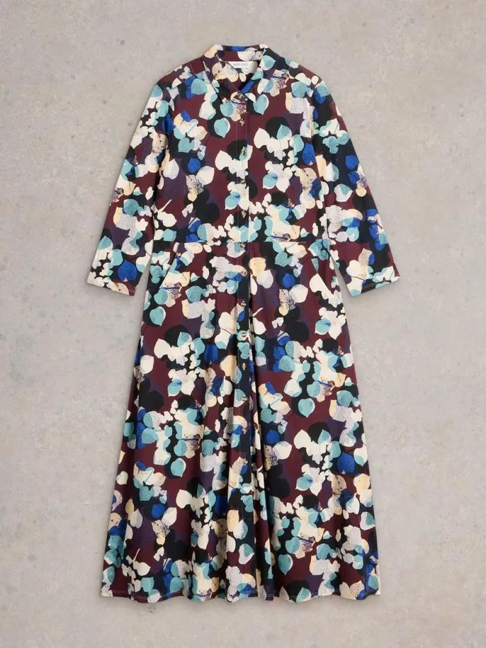 Women Rua Midi Jersey Shirt Dress Plum Multi White Stuff Dresses Women Rua Midi Jersey Shirt Dress Plum Multi White Stuff Dresses