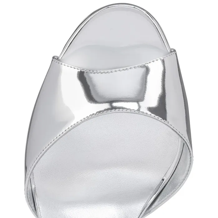 Women Sandaloo 130 Mm Sandals 8211 Specchio Leather 8211 Silver Christian Louboutin Platforms
