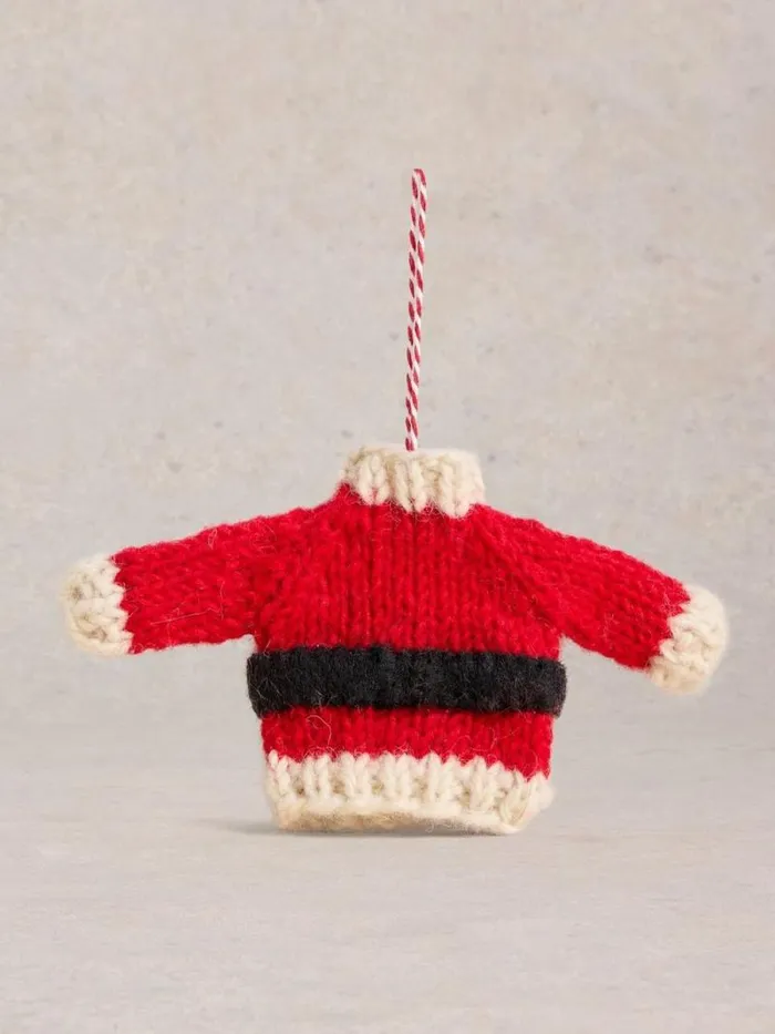 Women Santa Jumper Hanging Dec Red Multi White Stuff Decorations
