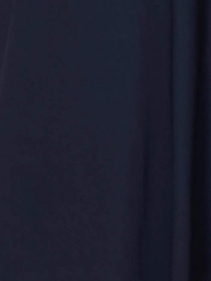 Women Satin Bias Asymmetric Skirt Navy Jigsaw Skirts