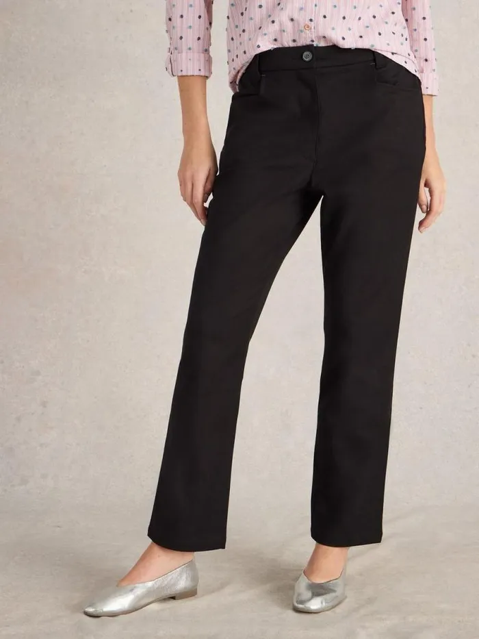 Women Savannah Stretch Trousers Pure Black White Stuff Trousers