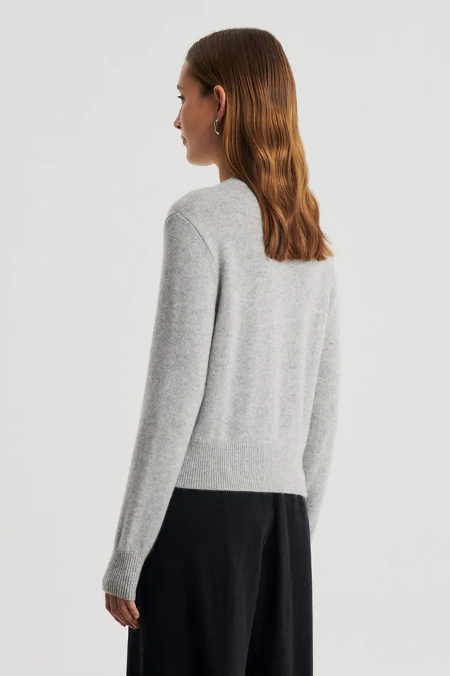 Women Scanlan Theodore CASHMERE CREW SWEATER LIGHTGREYMELANGE Knitwear Women Scanlan Theodore CASHMERE CREW SWEATER LIGHTGREYMELANGE Knitwear