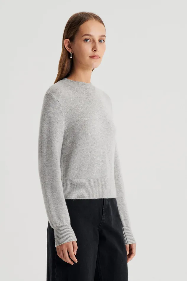 Women Scanlan Theodore CASHMERE CREW SWEATER LIGHTGREYMELANGE Knitwear Women Scanlan Theodore CASHMERE CREW SWEATER LIGHTGREYMELANGE Knitwear