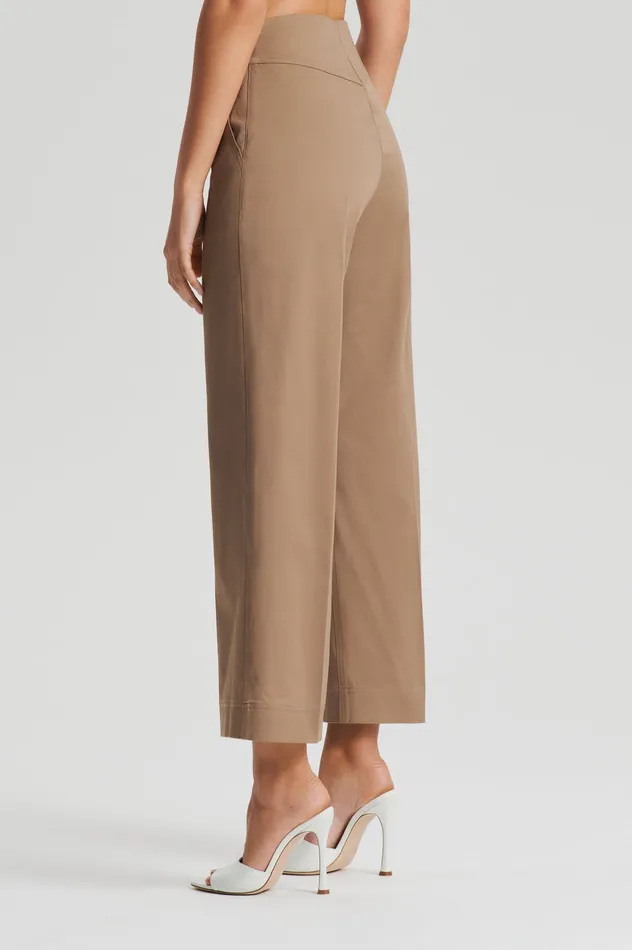 Women Scanlan Theodore SATEEN CROPPED WIDE LEG TROUSER DARKCAMEL Trousers Women Scanlan Theodore SATEEN CROPPED WIDE LEG TROUSER DARKCAMEL Trousers
