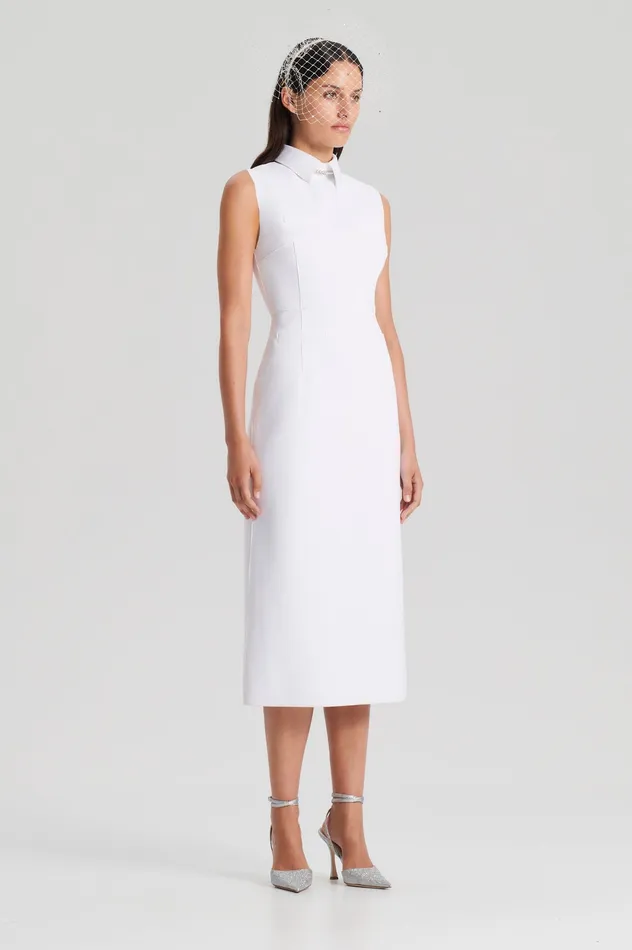 Women Scanlan Theodore SCUBA PENCIL DRESS WHITE Dresses Women Scanlan Theodore SCUBA PENCIL DRESS WHITE Dresses