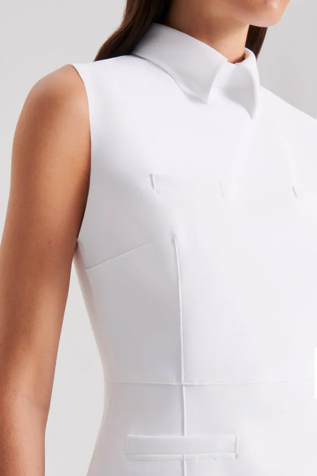 Women Scanlan Theodore SCUBA PENCIL DRESS WHITE Dresses Women Scanlan Theodore SCUBA PENCIL DRESS WHITE Dresses