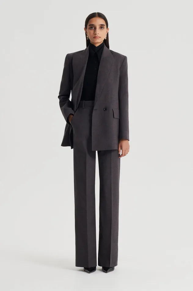 Women Scanlan Theodore STRIPE TAILORED JACKET GREY Jackets Women Scanlan Theodore STRIPE TAILORED JACKET GREY Jackets