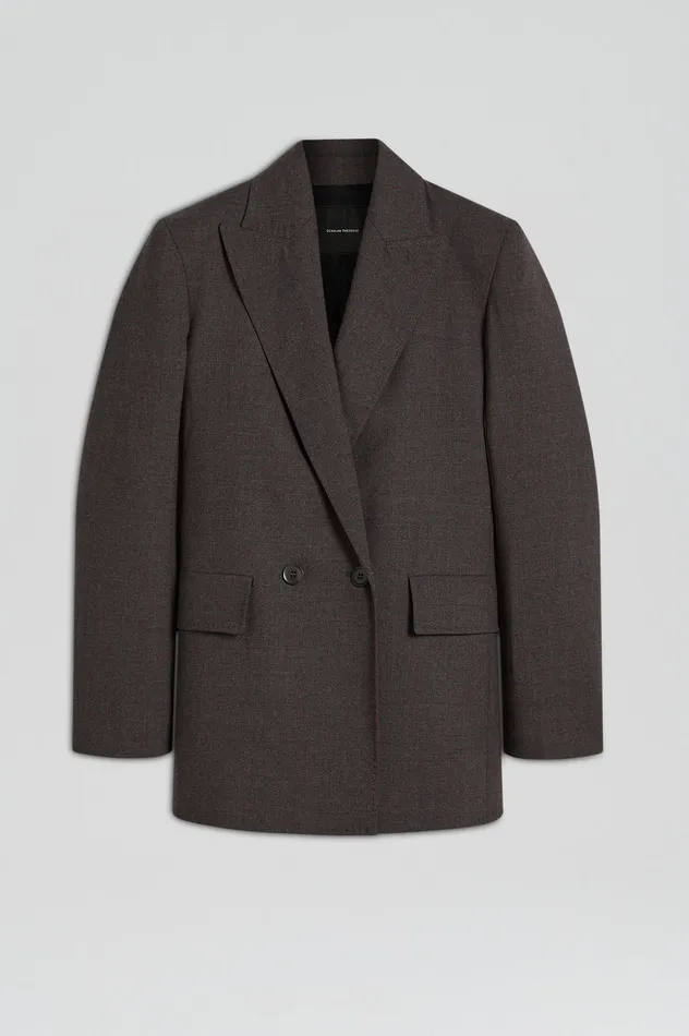 Women Scanlan Theodore STRIPE TAILORED JACKET GREY Jackets Women Scanlan Theodore STRIPE TAILORED JACKET GREY Jackets