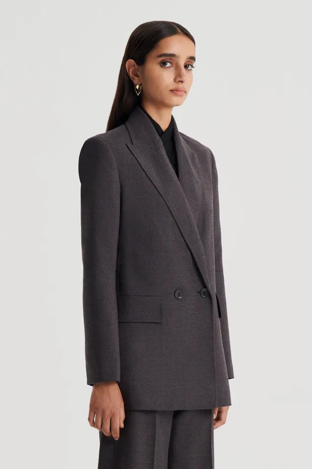 Women Scanlan Theodore STRIPE TAILORED JACKET GREY Jackets Women Scanlan Theodore STRIPE TAILORED JACKET GREY Jackets