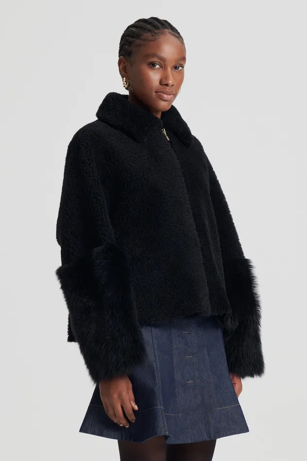 Women Scanlan Theodore TOSCANA TRAPEZE JACKET BLACK Jackets Women Scanlan Theodore TOSCANA TRAPEZE JACKET BLACK Jackets