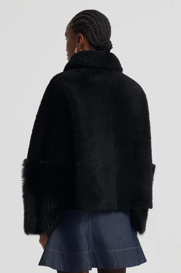 Women Scanlan Theodore TOSCANA TRAPEZE JACKET BLACK Jackets Women Scanlan Theodore TOSCANA TRAPEZE JACKET BLACK Jackets