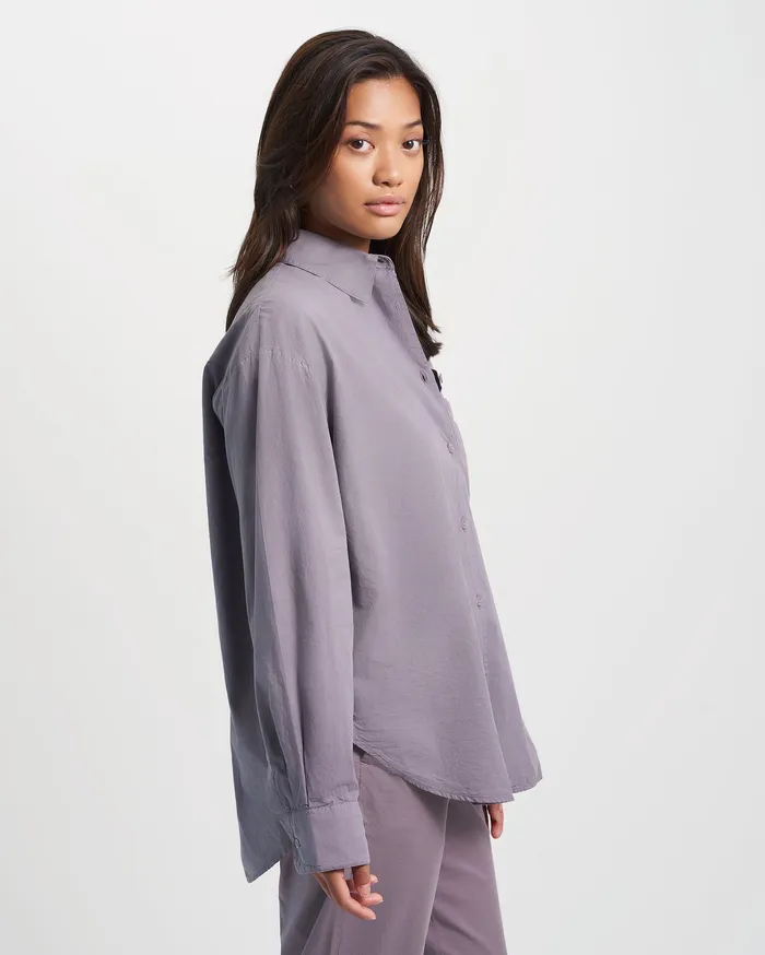 Women Shirts Colorfulstandard Organic Oversized Shirt 8211 Cloudy Grey