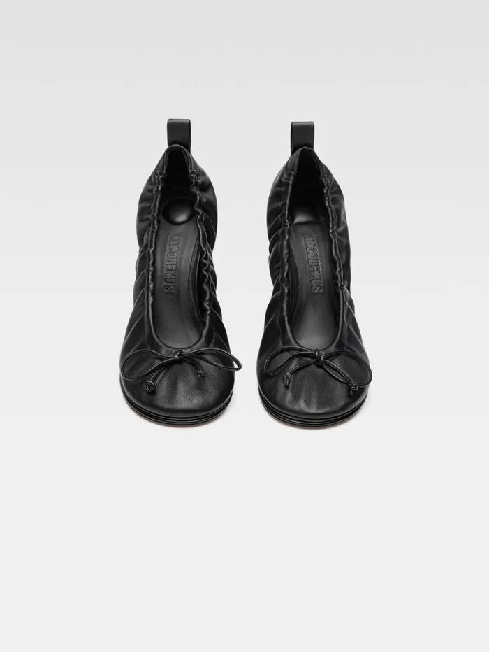Women Shoes JACQUEMUS The Double Ballerina Heels Black Women Shoes JACQUEMUS The Double Ballerina Heels Black