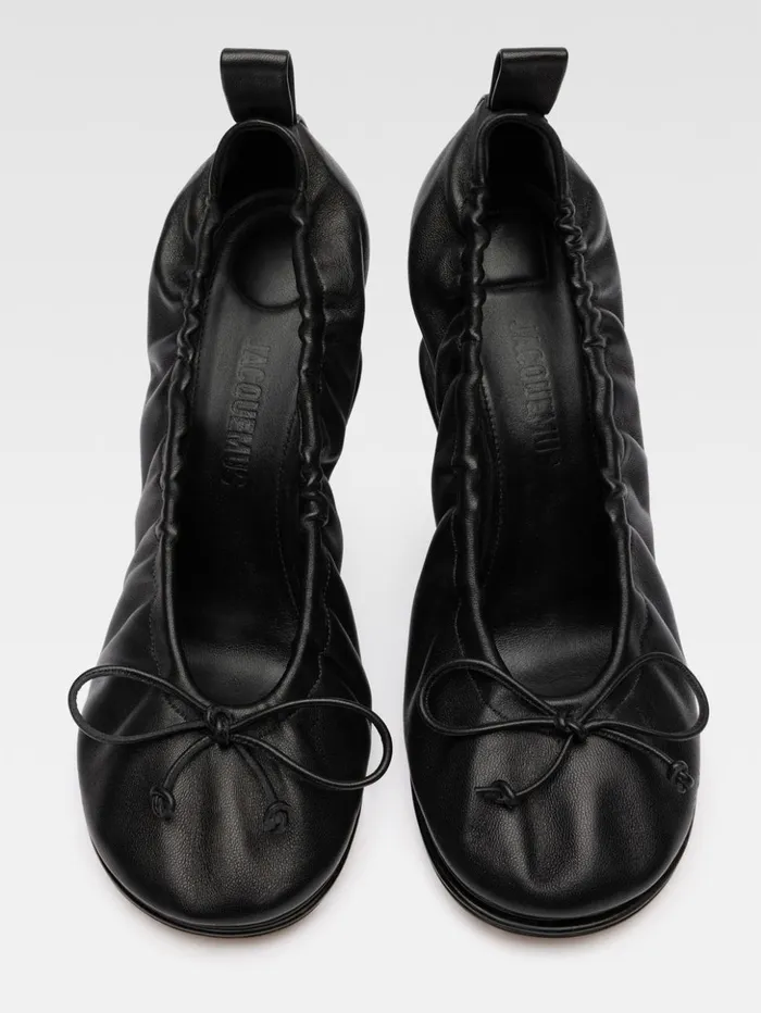 Women Shoes JACQUEMUS The Double Ballerina Heels Black Women Shoes JACQUEMUS The Double Ballerina Heels Black