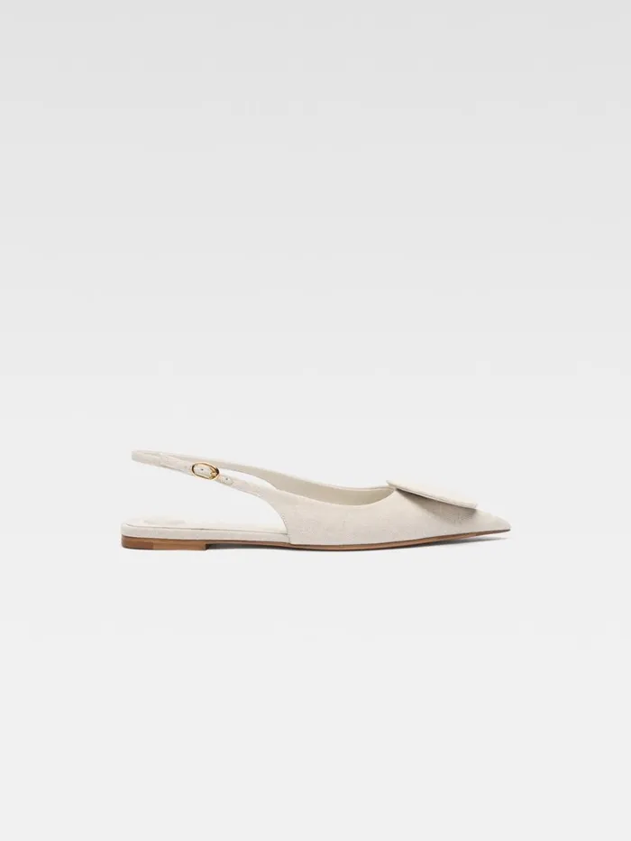 Women Shoes JACQUEMUS The Flat Duelo Slingbacks Light Greige