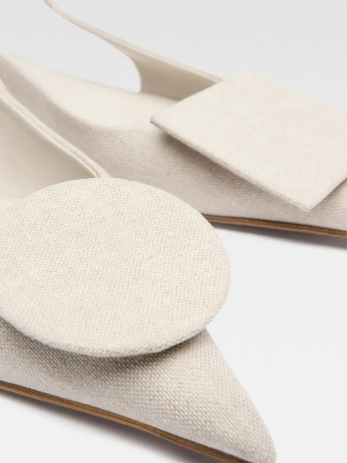 Women Shoes JACQUEMUS The Flat Duelo Slingbacks Light Greige Women Shoes JACQUEMUS The Flat Duelo Slingbacks Light Greige