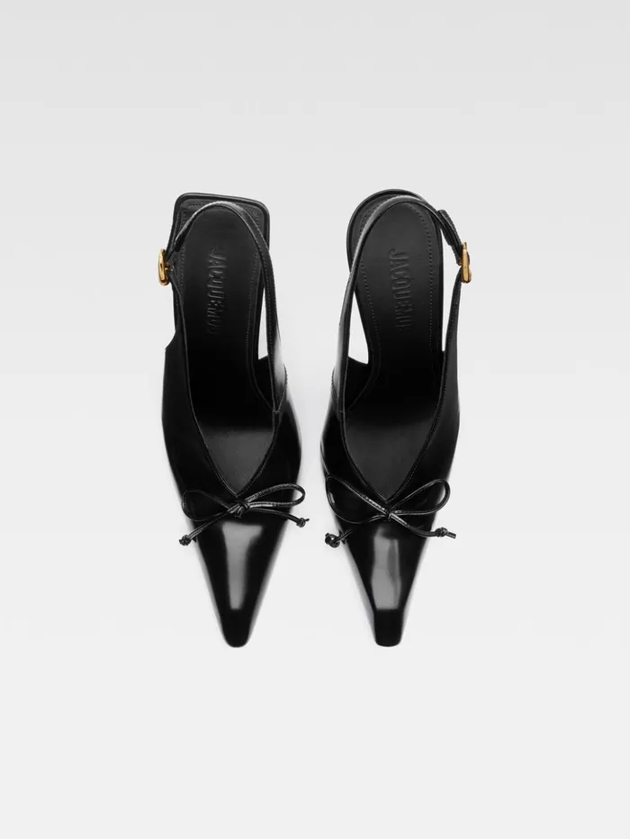 Women Shoes JACQUEMUS The High Cubisto Slingbacks Black