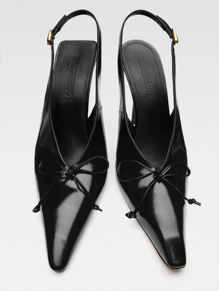 Women Shoes JACQUEMUS The High Cubisto Slingbacks Black