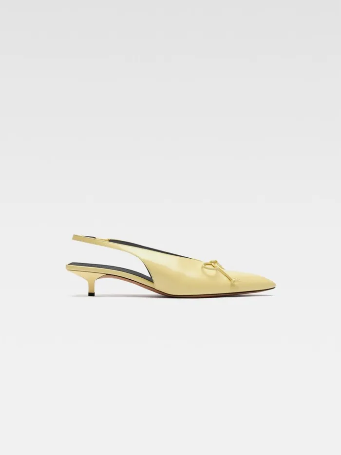 Women Shoes JACQUEMUS The Low Cubisto Slingbacks Pale Yellow