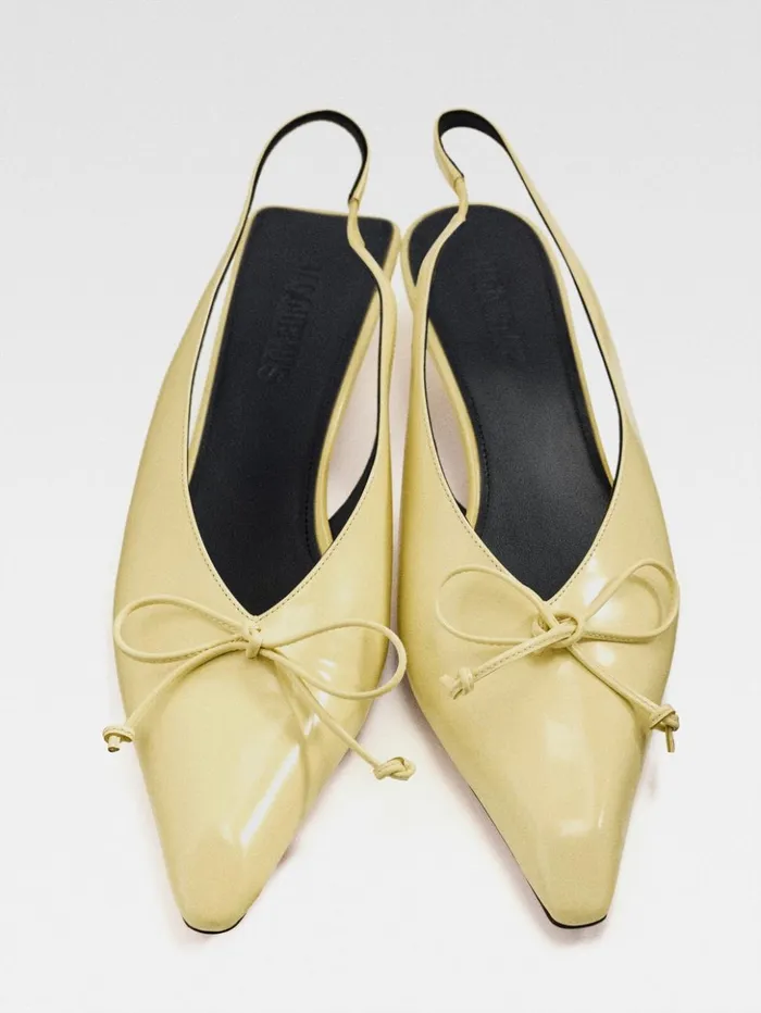 Women Shoes JACQUEMUS The Low Cubisto Slingbacks Pale Yellow Women Shoes JACQUEMUS The Low Cubisto Slingbacks Pale Yellow