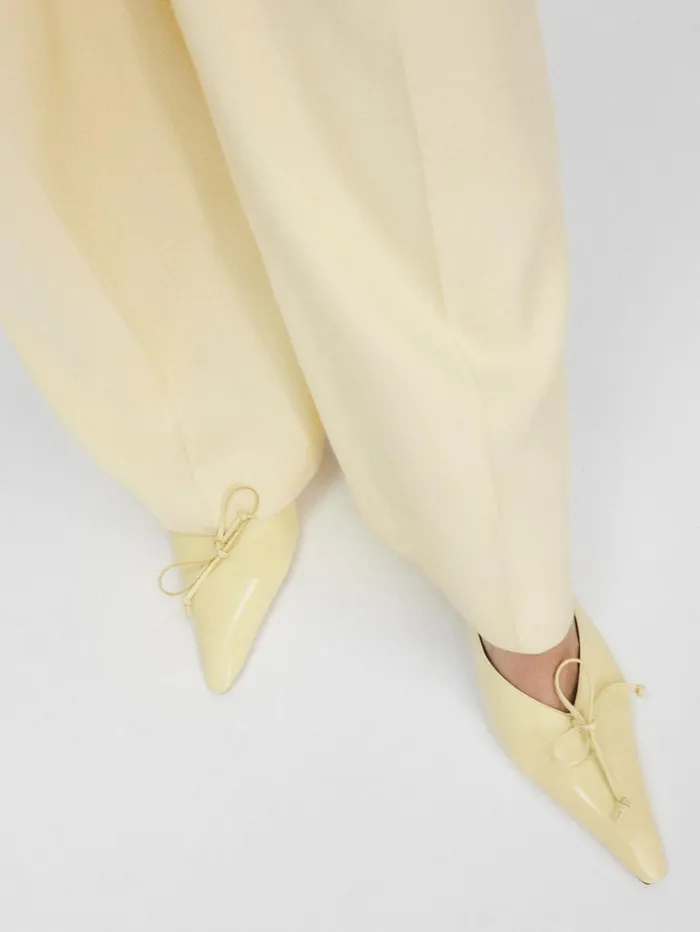 Women Shoes JACQUEMUS The Low Cubisto Slingbacks Pale Yellow Women Shoes JACQUEMUS The Low Cubisto Slingbacks Pale Yellow