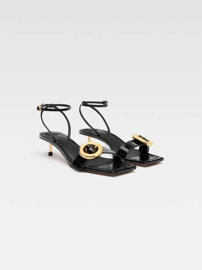 Women Shoes JACQUEMUS The Low Regalo Sandals Black Women Shoes JACQUEMUS The Low Regalo Sandals Black