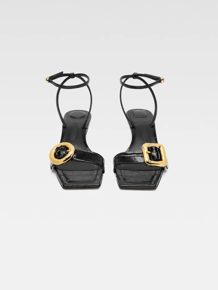 Women Shoes JACQUEMUS The Low Regalo Sandals Black Women Shoes JACQUEMUS The Low Regalo Sandals Black